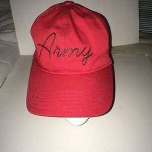 NEW Women's OS Adjustable UnderArmour Red Baseball Cap w/Army Black Embroidery